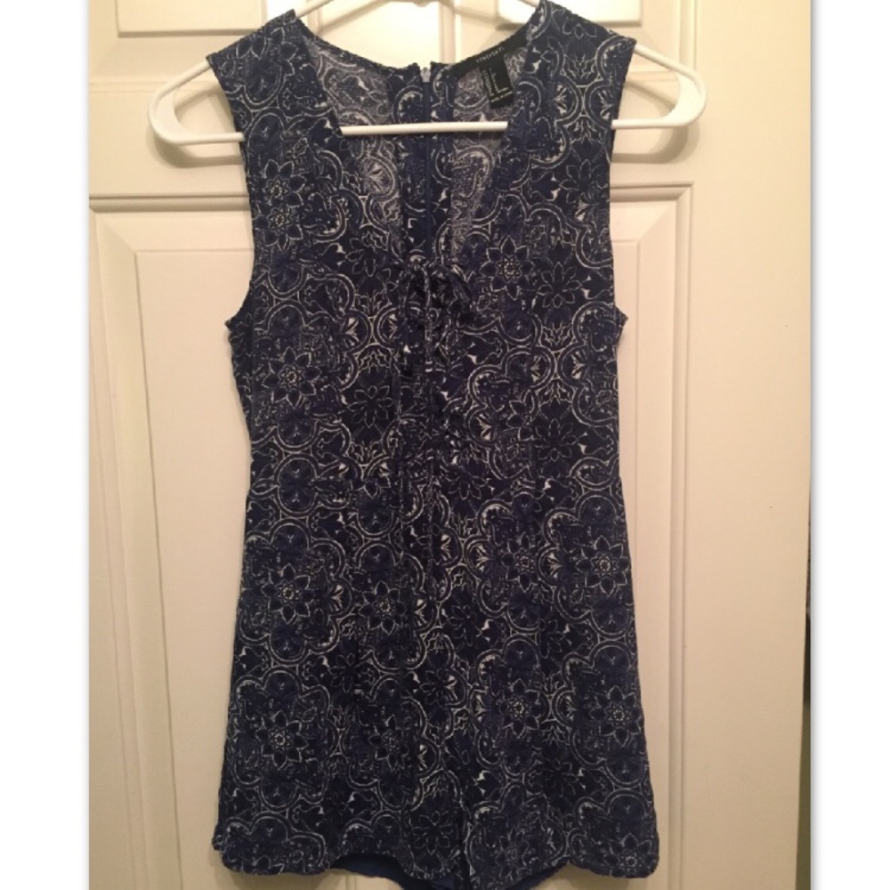 F21 | Blue Floral Romper